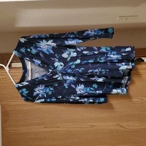 Blue flowered blouse